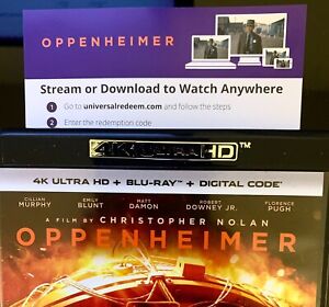New ListingOppenheimer DVD + 4K Digital Code New