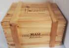 Wooden wine crate/box MASI AMARONE 6 bottle holder ( no bottles included)