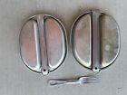 2 U.S. Military Mess Kits both 1965 - Carrollton / S&L - 1 fork - dings AS IS