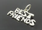 925 Sterling Silver - Vintage Shiny Best Friends Smooth Drop Pendant - PT8743
