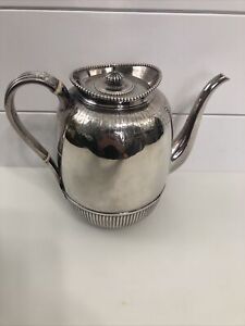 Elkington & Co. Victorian Silver Plated W/ Lid Tea Pot Late 1800s English Decor