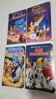 Disney Black Diamond VHS Lot Aladdin Beauty & The Beast Jungle Book 101 Dalmatio