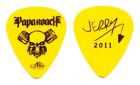 Papa Roach Jerry Horton Signature Yellow Guitar Pick - 2011 Tour