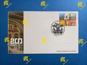 PERU 2021 BICENTENNIAL MINISTRY FOREIGN AFFAIRS TORRE TAGLE FDC STAMPS