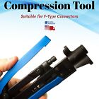 Compression Tool RG59 RG6 RG11 F Connectors Ratchet Crimper Crimping Coaxial