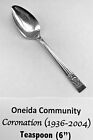Oneida CORONATION Silverware Oneida Community 1936 Silver Plate CHOICE (18-306)