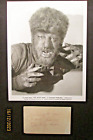 LON CHANEY JR. (THE WOLF MAN) ORIG,VINTAGE AUTOGRAPH CARD & PHOTO (WOW)