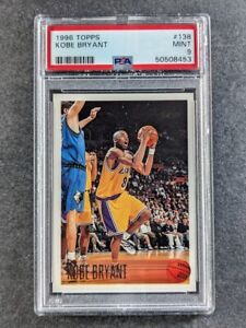 1996-97 Topps Basketball KOBE BRYANT Rookie Base Set Los Angeles Lakers PSA 9