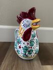 Vintage Hand Painted Rooster Chicken Pitcher 10