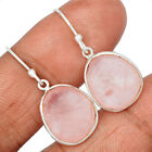 Natural Faceted Rose Quartz - Madagascar 925 Silver Earrings DS2A CE30660