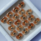 9 Pcs Stunning Natural Sapphire Peach Gemstone 7x5 mm CERTIFIED Oval Shape Lot