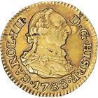 [#1045280] Coin, Spain, Charles III, 1/2 Escudo, 1788, Seville, AU, Gold, KM:425