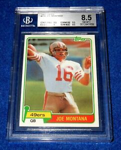 Joe Montana  Rookie * 1981 Topps Football  #216  🏈  SF 49er's 🏈  BGS 8.5