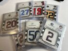 LOT OF (7) 2022 TOPPS SERIES 1 PLAYER JERSEY NUMBER MEDALLION RELIC INSERT