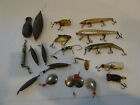 New ListingOld Fishing lures mixed lot of old spoons, and blades large lead weights