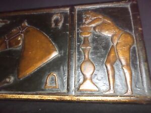 Antique 19th C Folk Art Relief Carved Figural Sign Wall Plaque Primitive AAFA