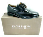 Florsheim Mens Black Leather Brogue Scrolled WingTip Oxford Shoe 9.5 D 11231