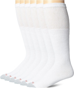 Hanes socks Over the Calf 6 Pair-Pack Tube Socks FreshIQ White 6-15
