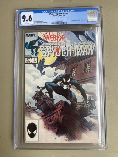 WEB OF SPIDER-MAN #1 CGC 9.6 WHITE PAGES / 1ST APPEARANCE OF THE VULTURIONS 1985