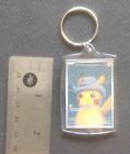 Pokemon Mini Card Keychain PIKACHU WITH GREY FELT HAT SPECIAL DELIVERY CHARIZARD