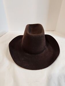 Vintage  Cowboy Hat  COWTOWN Brown Felt  Size. 7 - 1/8