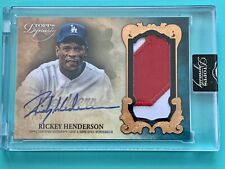 2021 Topps Dynasty RICKEY HENDERSON Patch On Card Auto 1/10 LA Dodgers
