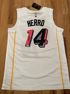 Tyler Herro Signed Autographed Miami Heat Custom Jersey City Edition PSA COA