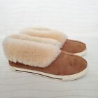 Ugg Womens Rylan Tan Suede Round Toe Flat Slip-On Slippers Shoes 1870 Size 7