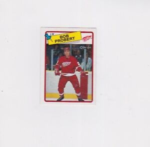 1988-89 O-PEE-CHEE==ROOKIE CARD #-181 BOB PROBERT==DETROIT RED WINGS