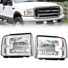LED DRL Headlights For 2005-2007 Ford F250 F350 F450 F550 Super Duty LH+RH Pair (For: More than one vehicle)