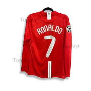 Retro Ronaldo jersey 2008 UCL Final Manchester United Long Sleeve Jersey