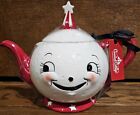 NEW RARE RED Laughing Luna Johanna Parker Carnival Cottage Teapot Quick Ship!