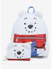 Loungefly Disney Winnie the Pooh snowman furry fuzzy plush mini backpack wallet