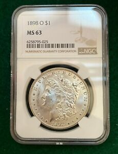 1898-O Morgan Dollar CERTIFIED NGC MS 63 Silver Dollar