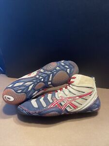 RARE ASICS Omniflex Pursuit Wrestling Shoes Size 10, Preowned Some Discoloration