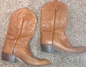El Dorado Cowboy Boots Mens Sz 11 D Handmade Brown Leather Western