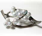 Ming's Pearl Brooch Sterling Silver signed Pin vintage Ming's Hawaii