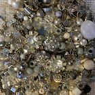 Vintage - Modern Junk Jewelry Lot - Beads, Pieces, Rhinestones & More