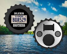 BLUES BROTHERS MISSION FROM GOD Cool Bottle Cap Shaped Magnetic Bottle Opener