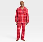 Men's Plaid Flannel Matching Family Pajama Set - Wondershop Red