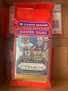 2021 Panini Prizm NFL Football Cello Fat Pack 15 Cards Factory Sealed
