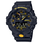 Casio G-Shock Matte Black and Yellow Ana Digi World Time Watch GA-700CY-1A