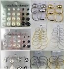A-15 Wholesales Lots 6  card Multi Pairs Mixed Styles Earrings