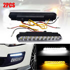 LED Car Daytime Running Light White DRL Driving Signal Lamp Amber Universal 12V (For: Ford Transit Custom)