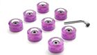 8Pack Roller Skate Light-Up Wheels 52mm 99A Purple With Abec-9 Bearings