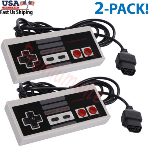 2 Pack Controller For NES-004 Original Nintendo NES Vintage Console Wired Gamepd