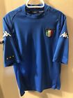 Italy 2002-03 Home Football Soccer Shirt Kappa Med Calcio Italia Blue World Cup