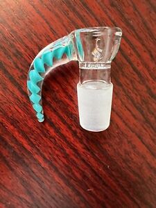 14mm Horn Bowl - VERY high quality thick glass built-in screen - Light Blue