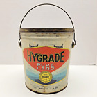 VTG Hygrade Food Products Corp USA Pure Lard 4 lb Tin Bucket Pail Container