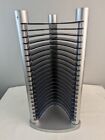 CD DVD Game Holder Tower Rack Storage Organizer Black and silver Holds 20